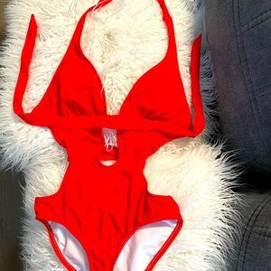 Never Worn! Sexy one piece cut out back swimsuit Sz S